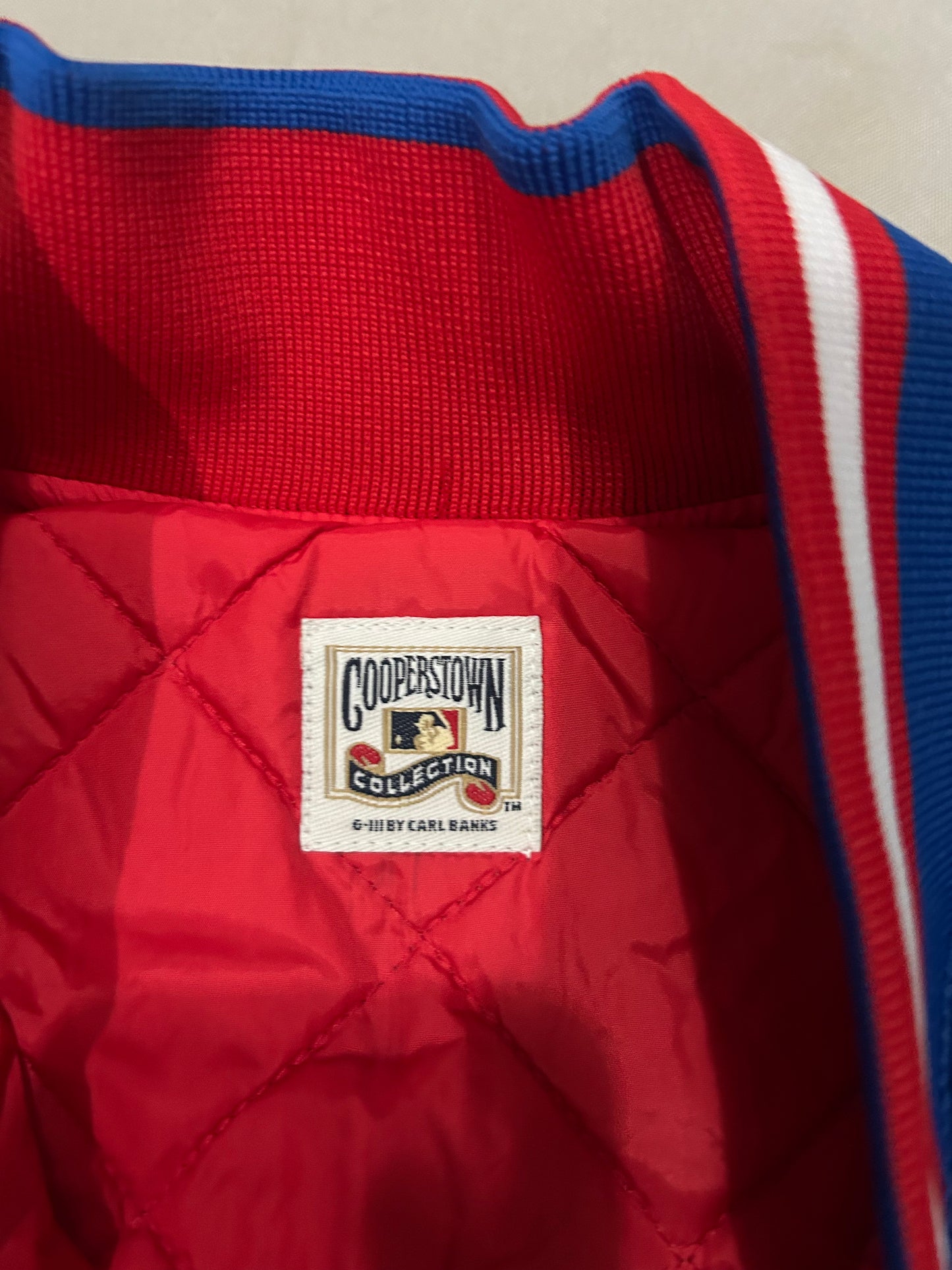 Brooklyn Dodgers MLB Cooperstown Collection Vintage Satin Bomber Full Zip-Up Reversible Women Jacket