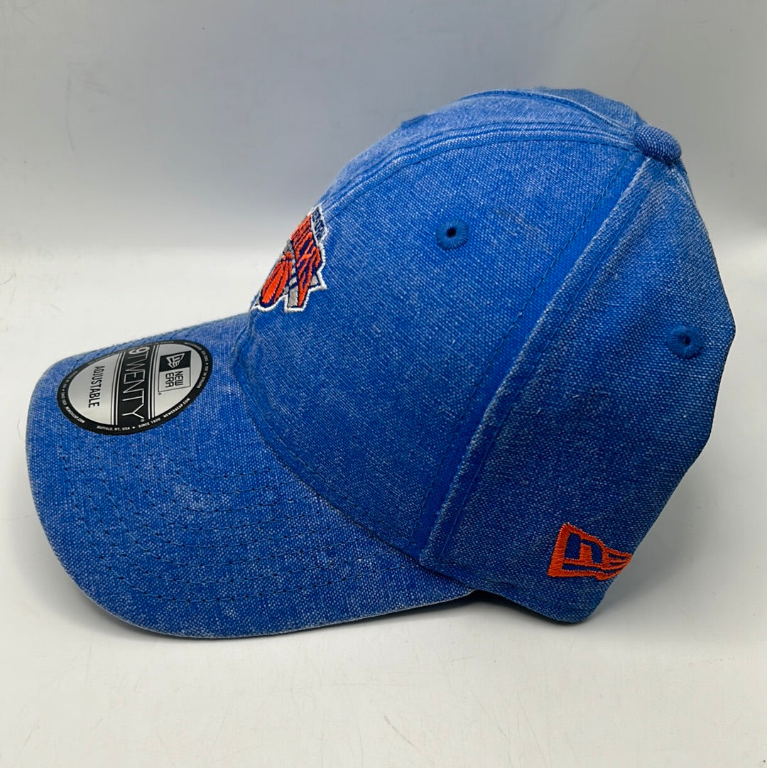 New York Knicks NBA New Era 9Twenty "ONCE A KNICK ALWAYS A KNICK" Washout Blue Adjustable Hat