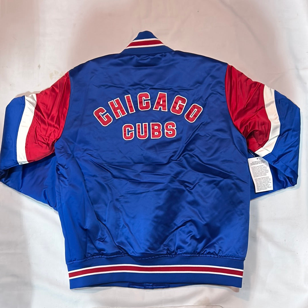 Chicago Cubs MLB Mitchell & Ness Cooperstown Collection Heavyweight Mens Satin Jacket