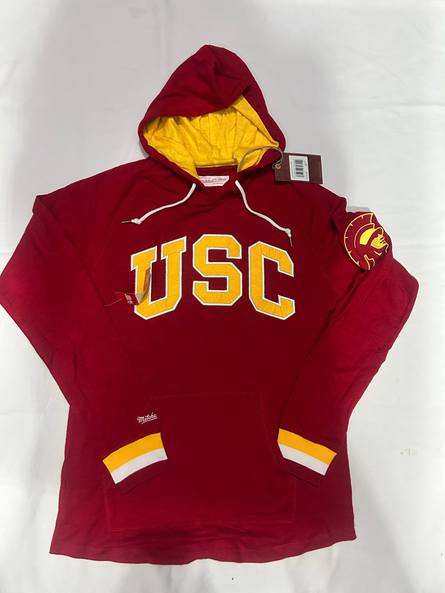 USC Trojans NCAA Legendary Mitchell & Ness Slub LS Hoodie