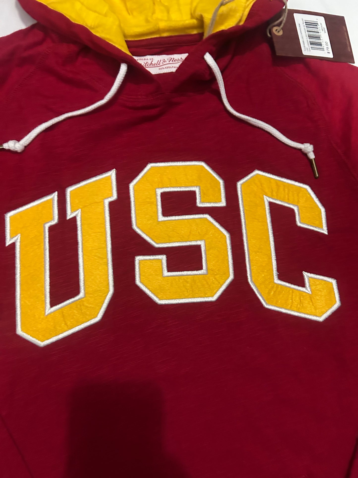 USC Trojans NCAA Legendary Mitchell & Ness Slub LS Hoodie