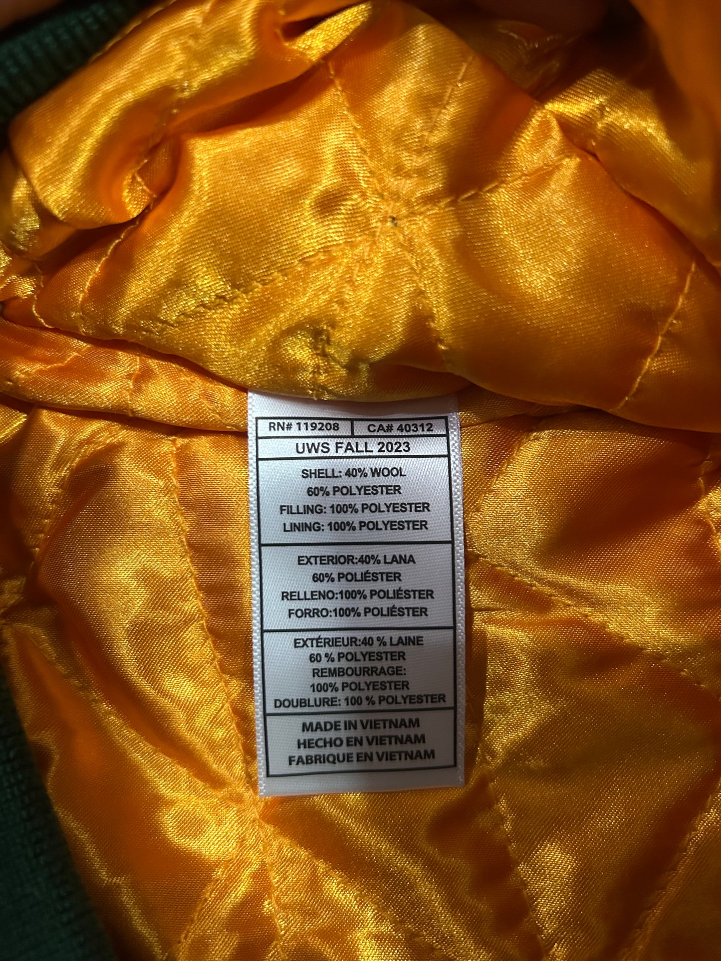 Green Bay Packers NFL Mitchell & Ness Throwback Legacy Varsity Jacket