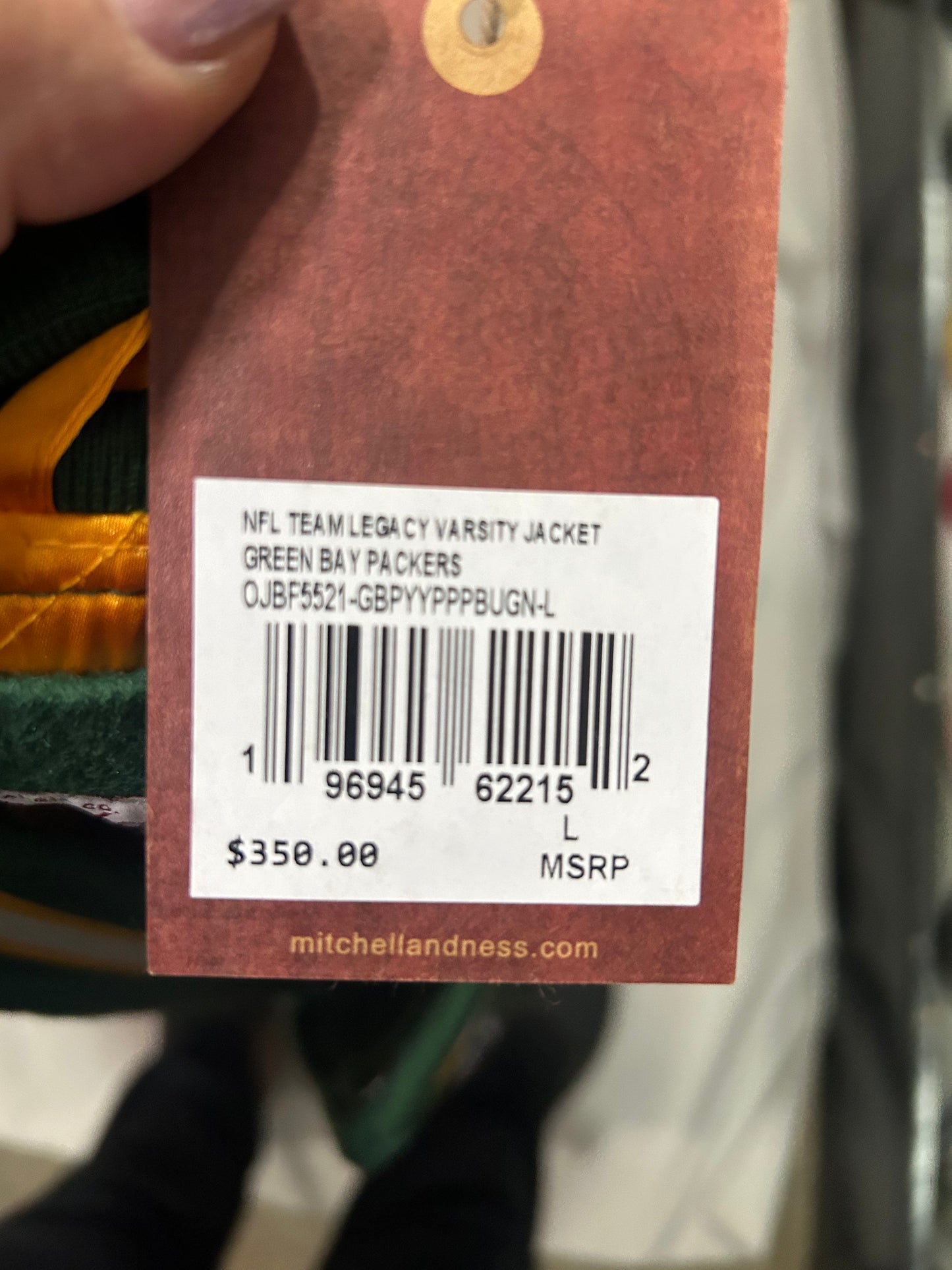 Green Bay Packers NFL Mitchell & Ness Throwback Legacy Varsity Jacket