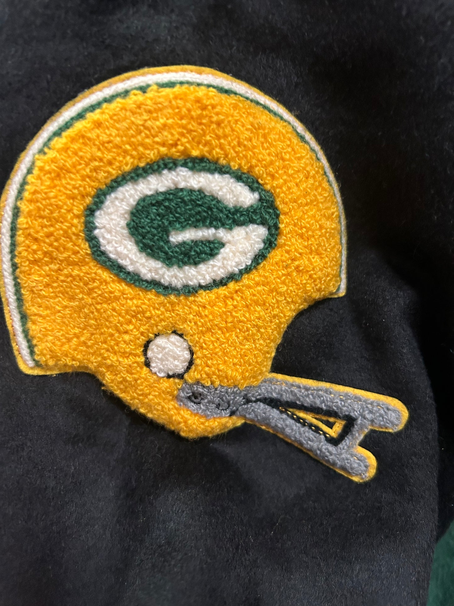 Green Bay Packers NFL Mitchell & Ness Throwback Legacy Varsity Jacket