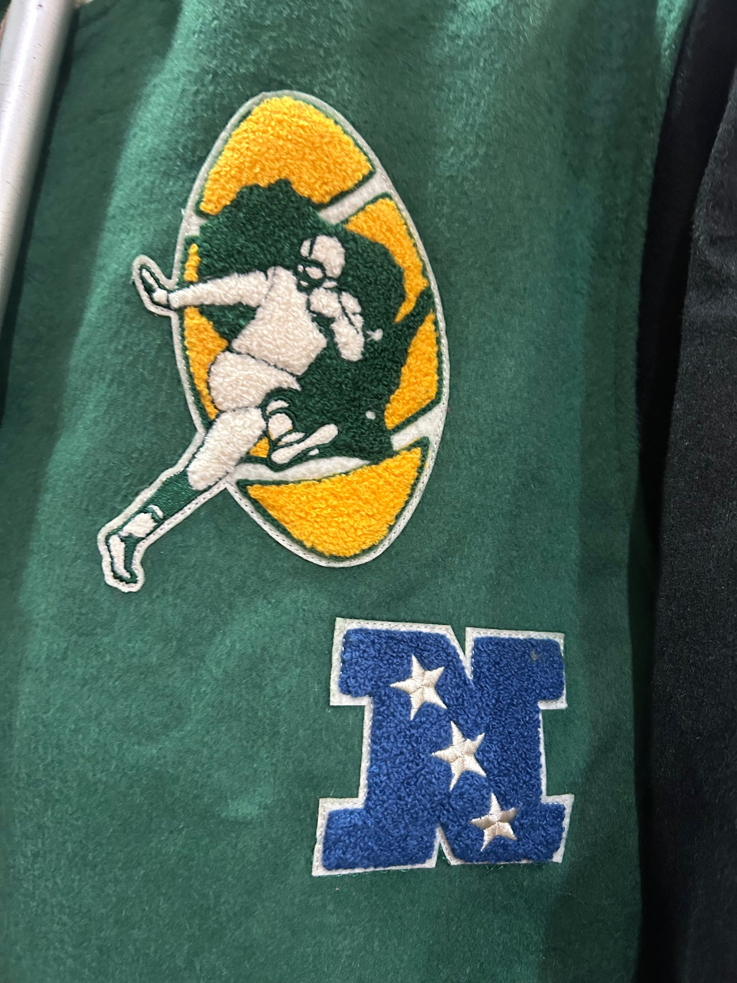 Green Bay Packers NFL Mitchell & Ness Throwback Legacy Varsity Jacket