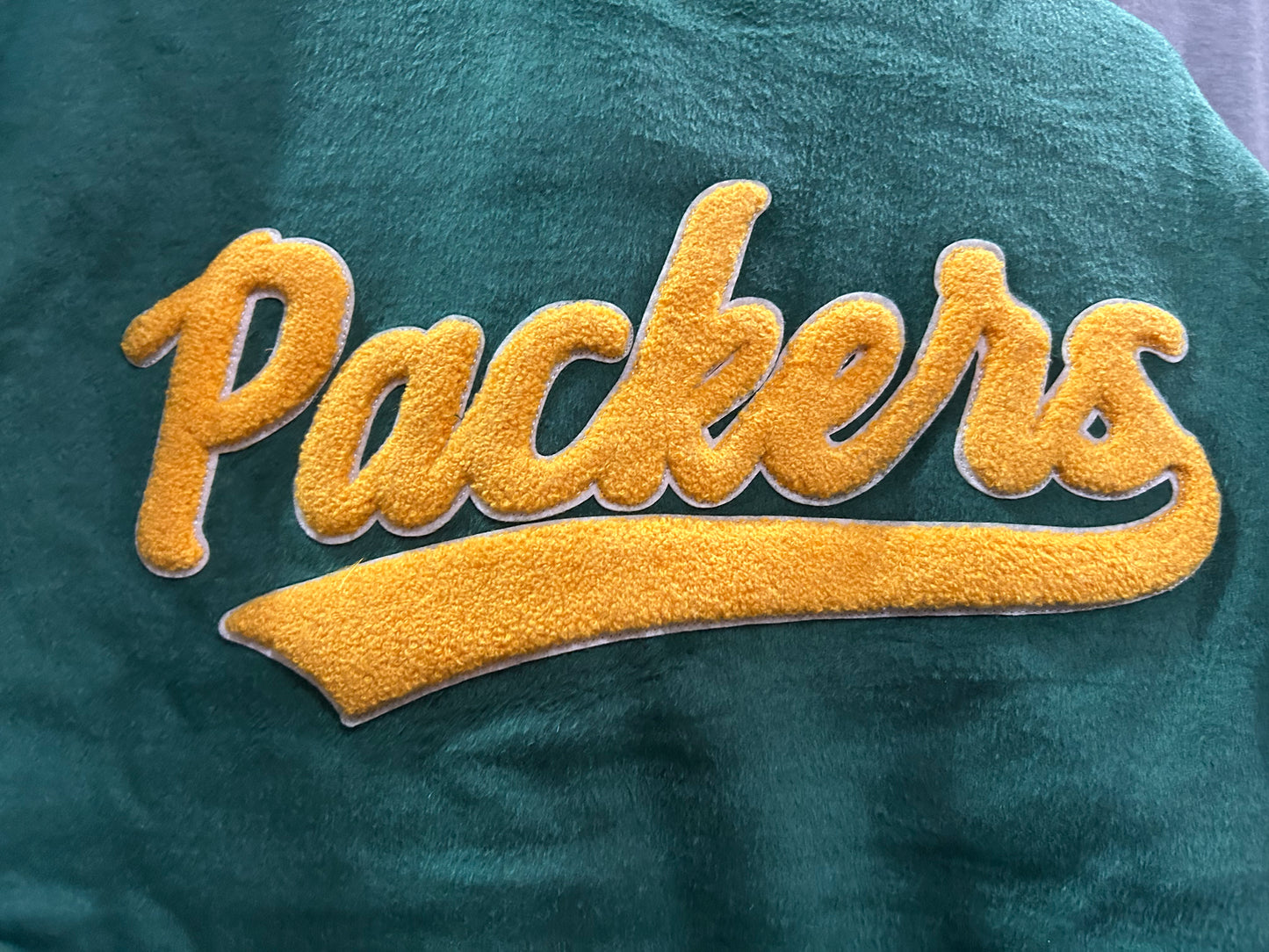 Green Bay Packers NFL Mitchell & Ness Throwback Legacy Varsity Jacket