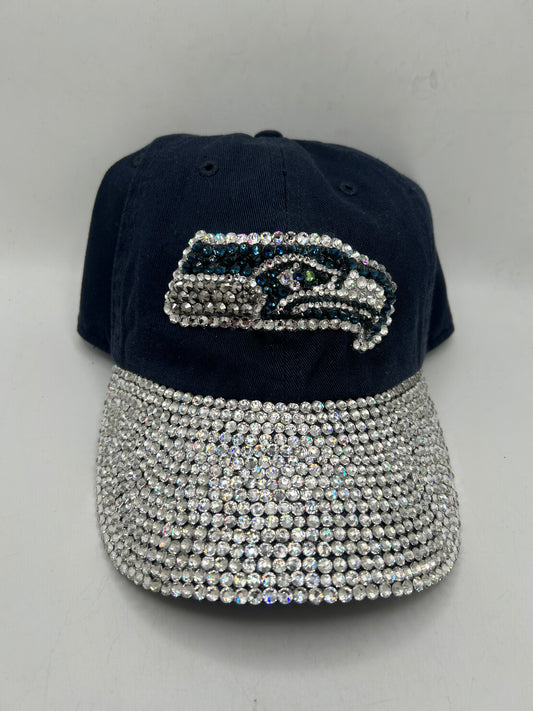 Seattle Seahawks NFL 47Clean up Bedazzled Adjustable Hat