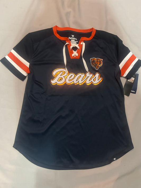 Chicago Bears NFL Fanatics Lace Up Women’s Short Sleeve Shirt