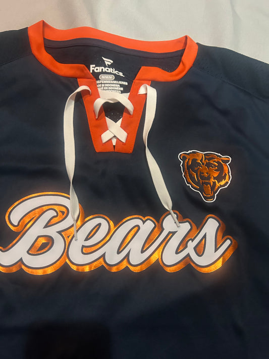 Chicago Bears NFL Fanatics Lace Up Women’s Short Sleeve Shirt