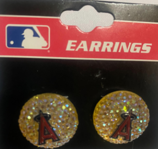 Los Angeles, Anaheim Angels MLB Collectible Front-Back Earrings Hypo-Allergenic