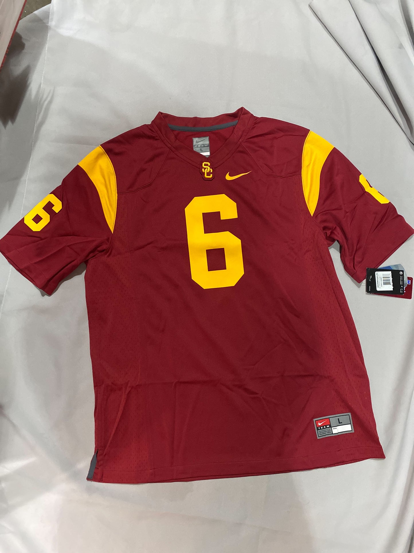 USC Trojans #6 Nike Authentic Heat Pressed Men’s Jersey