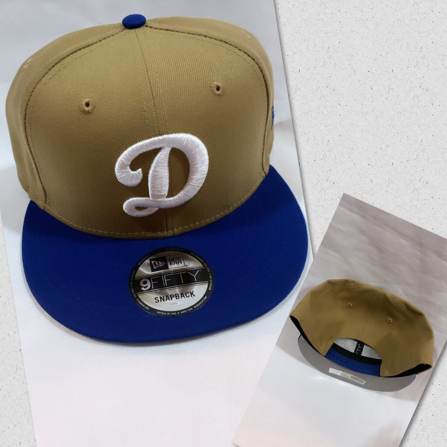 Los Angeles Dodgers MLB 9Fifty New Era Khaki/Royal Blue Snapback