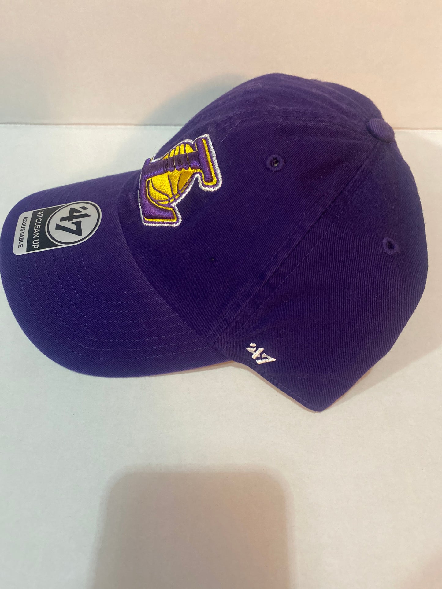 Los Angeles Lakers NBA ‘47 Clean Up Adjustable Hat - Purple L Embroidered at front panel