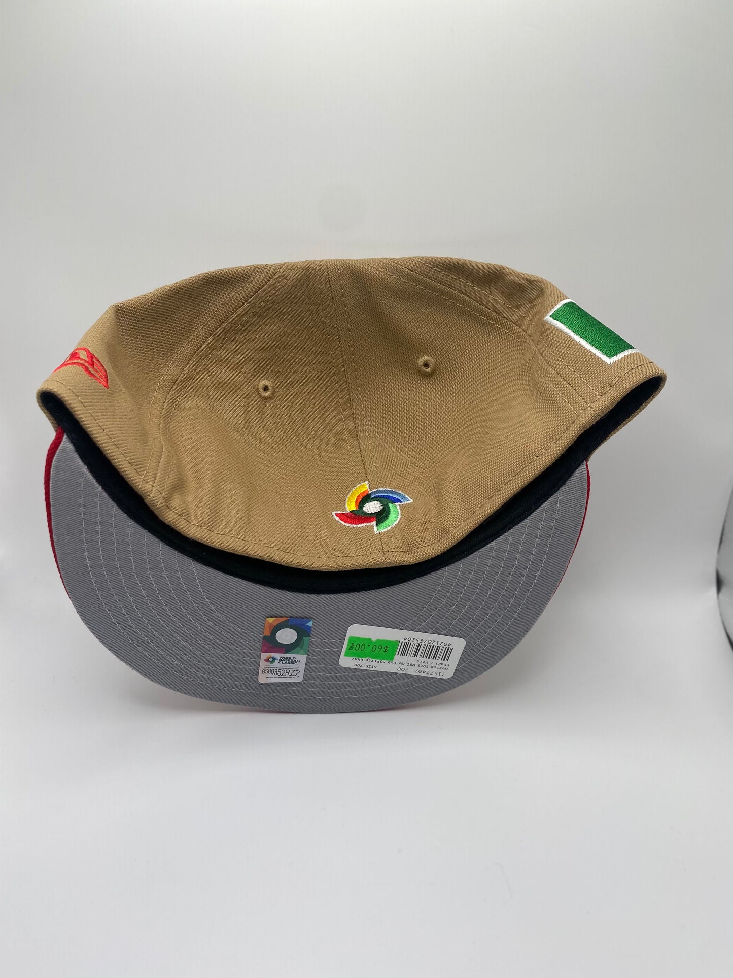 Mexico 2023 World Baseball Classic 59FIFTY New Era Fitted Hat Khaki/Red