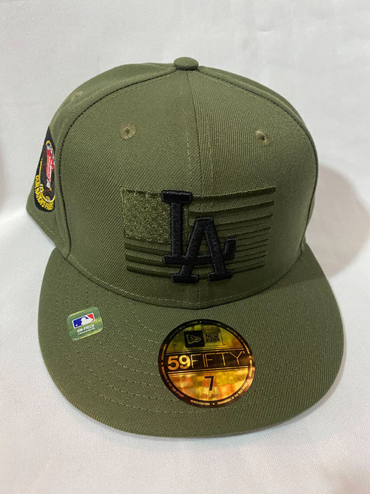 Los Angeles Dodgers 2023 MLB 59Fifty New Era Olive Armed Forces Fitted Hat