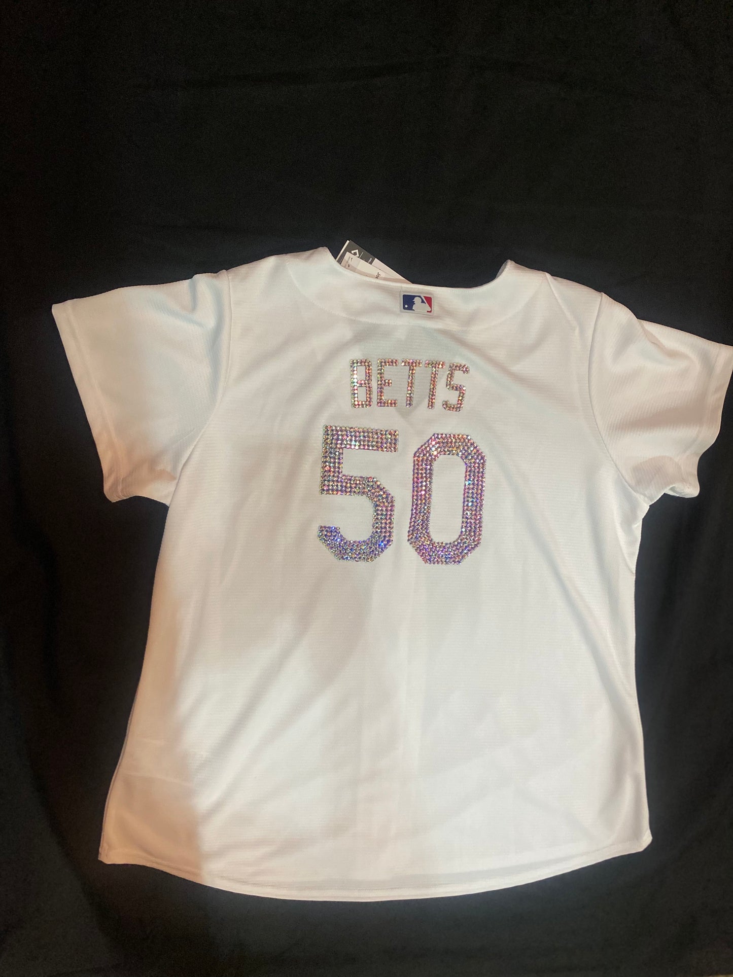 Los Angeles Dodgers MLB Nike #50 Betts Bedazzled Women Jersey