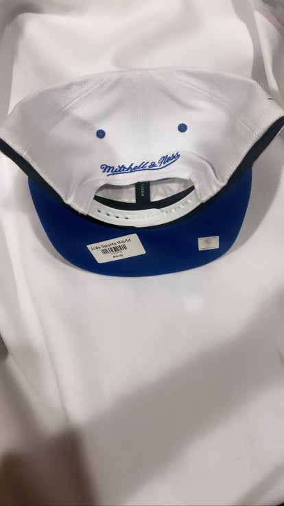 Philadelphia 76ers Sixers PHI NBA Mitchell & Ness Original Fit Snapback White/ Royal Blue