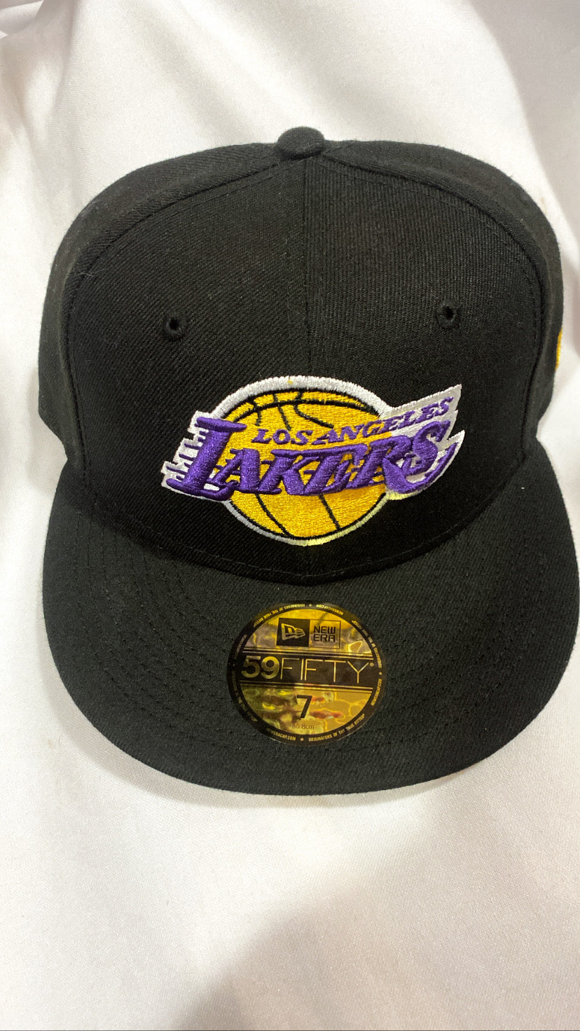 Los Angeles Lakers NBA 59Fifty New Era Team Wordmark on Visor Fitted Hat