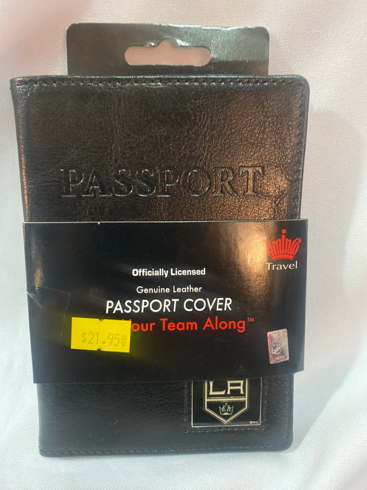 Los Angeles Kings NHL Passport Cover ‘Take Your Team Along’ Officially Licensed and Genuine Leather