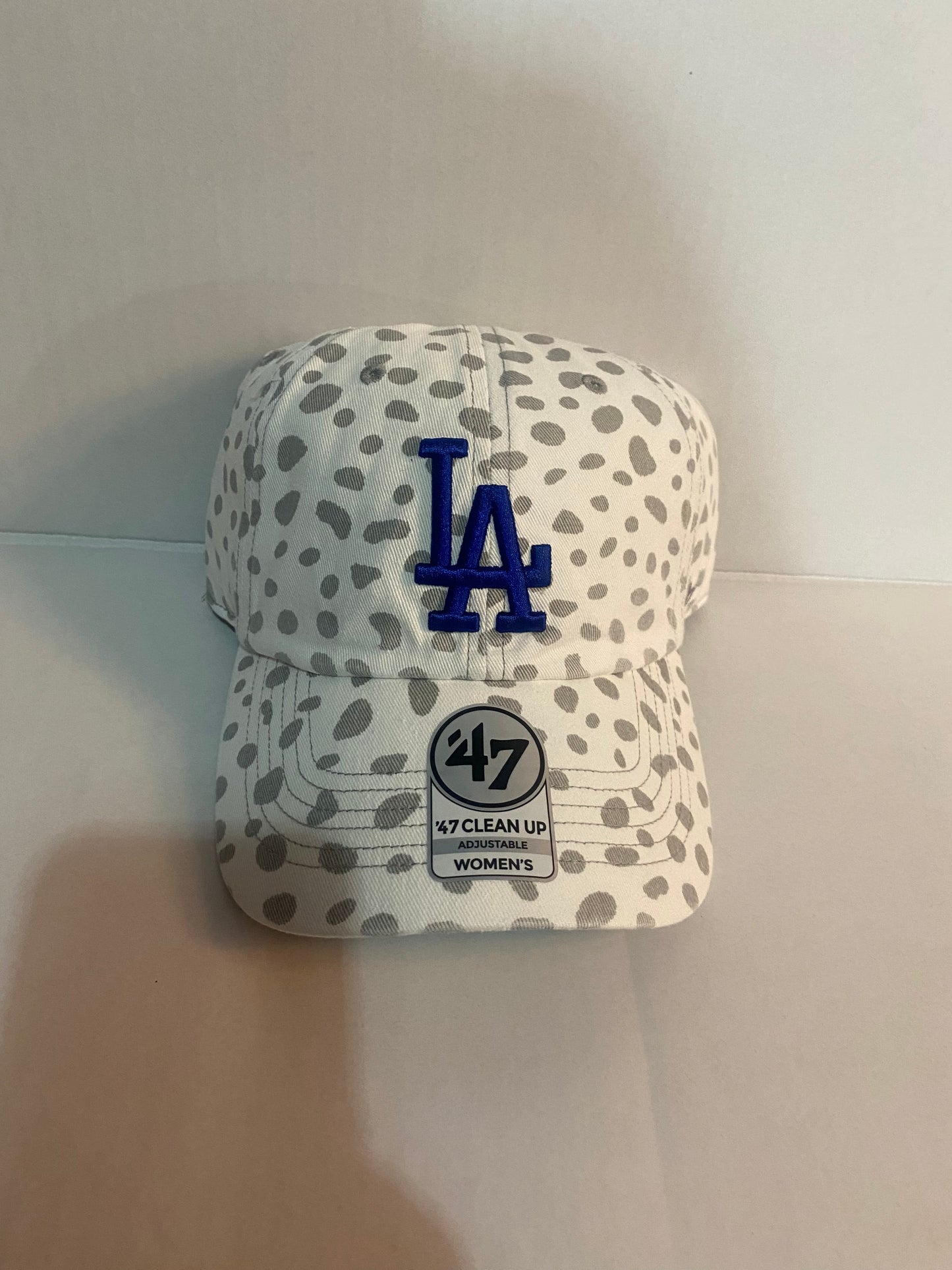 Los Angeles Dodgers MLB ‘47 Clean Up Grey Cheetah Adjustable Women Hat