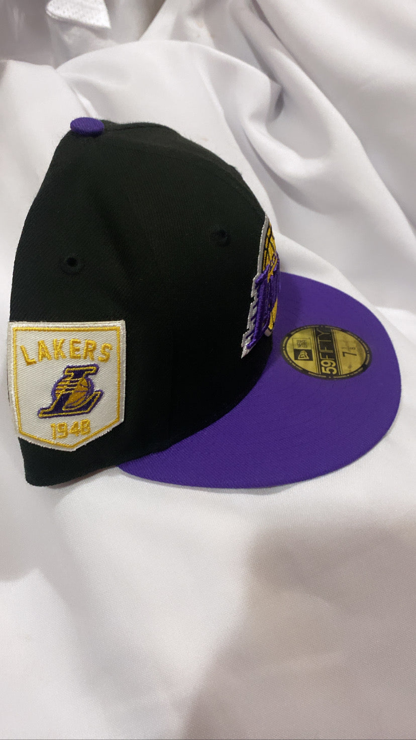 Los Angeles Lakers NBA 59Fifty New Era Pennant 1948 Patch Rare Fitted Hat