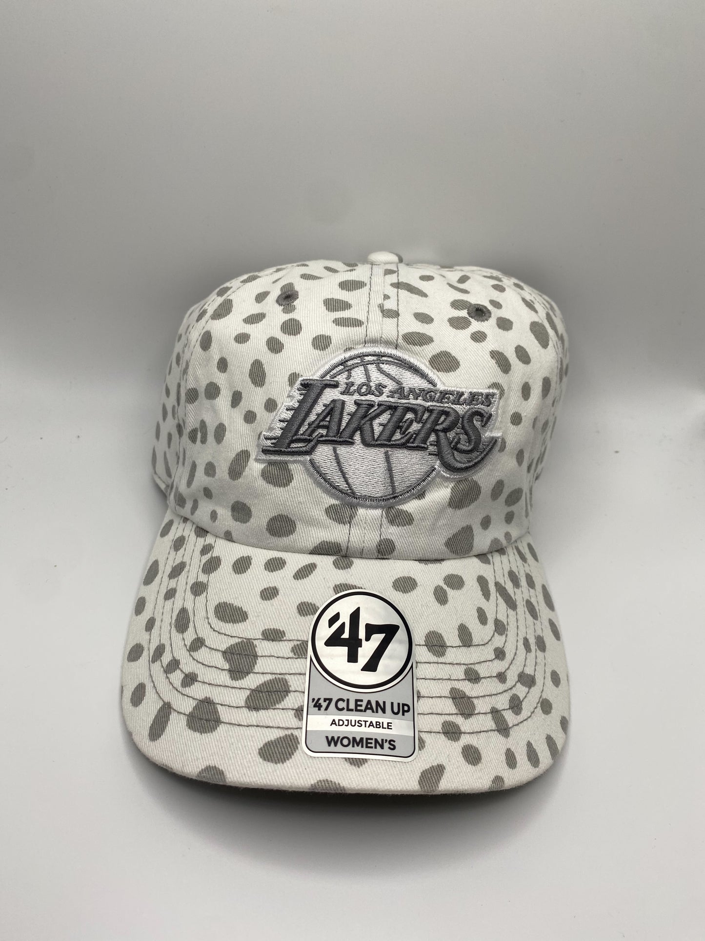 Los Angeles Lakers NBA ‘47 Clean Up Grey Cheetah Adjustable Women Hat