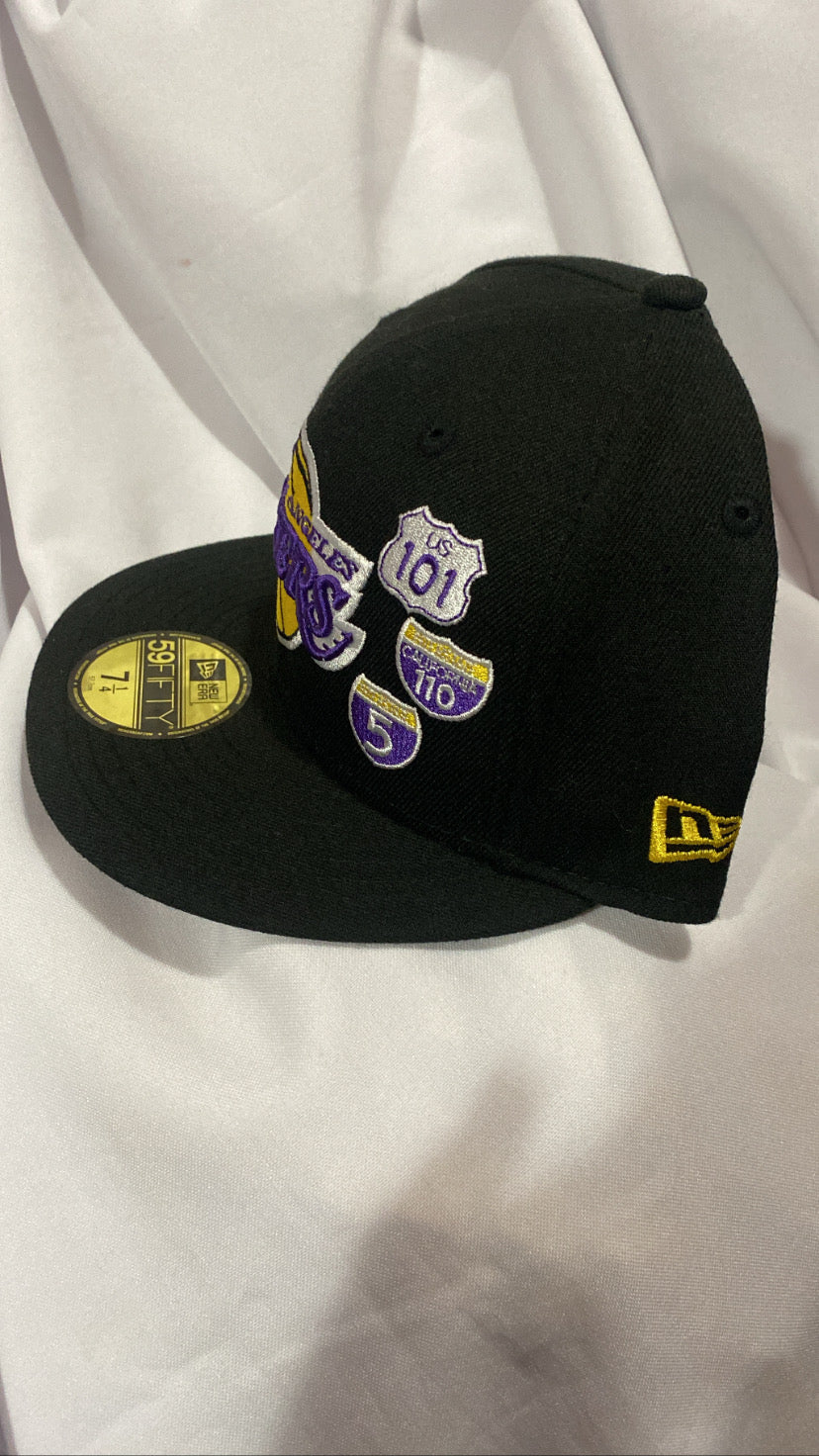 Los Angeles Lakers NBA 59Fifty New Era Freeways Mens Fitted Hat