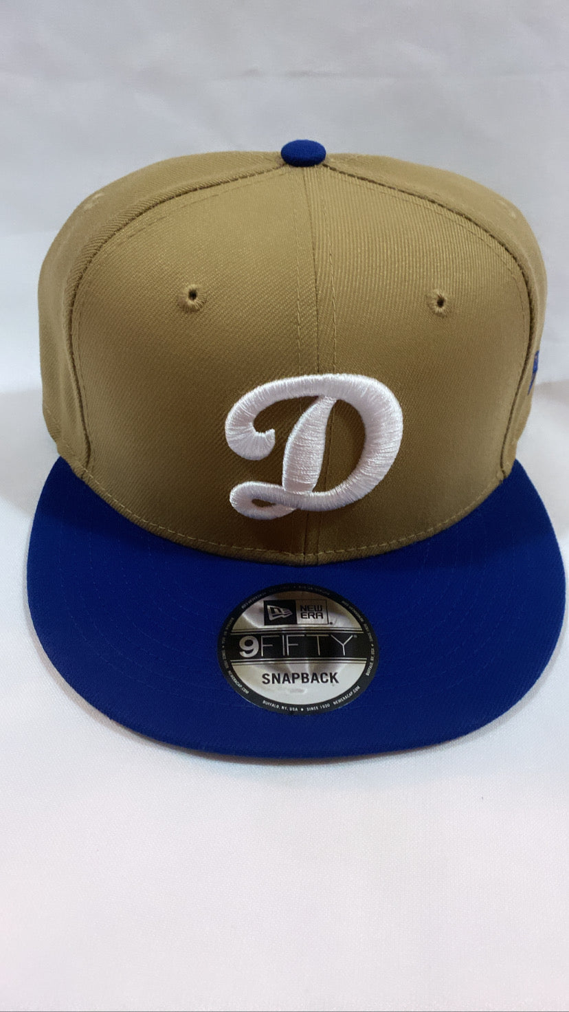 Los Angeles Dodgers MLB 9Fifty New Era Khaki/Royal Blue Snapback