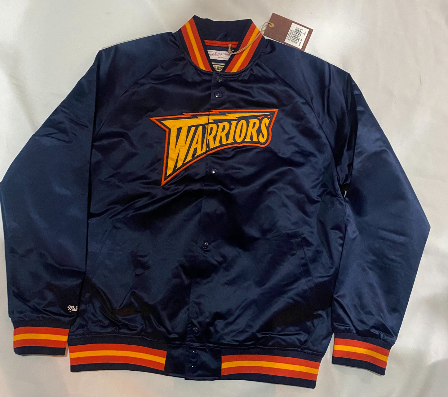 Golden State Warriors NBA Mitchell & Ness Lightweight Men Satin Jacket