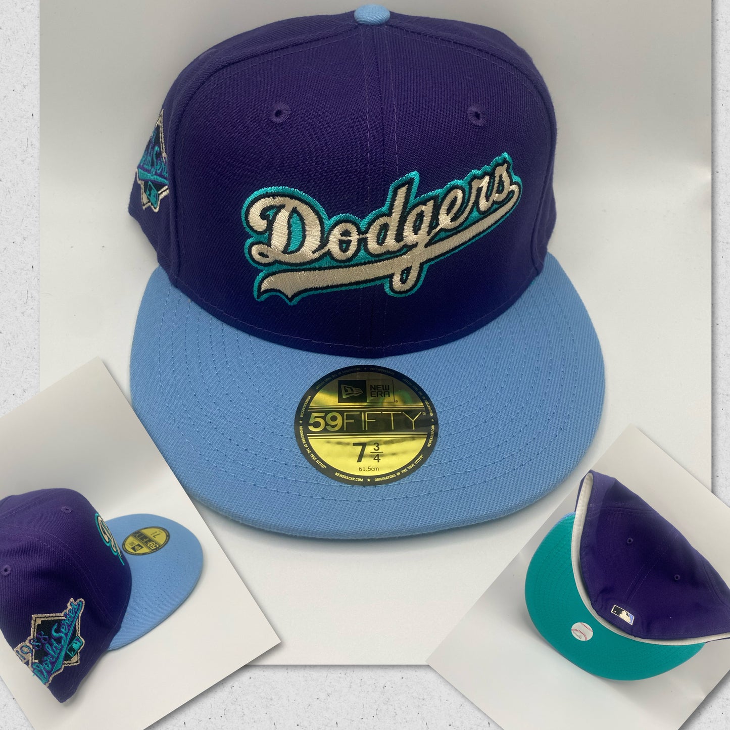 Los Angeles Dodgers MLB 59Fifty New Era Cooperstown Collection 1988 World Series Purple/Sky Blue Fitted Hat