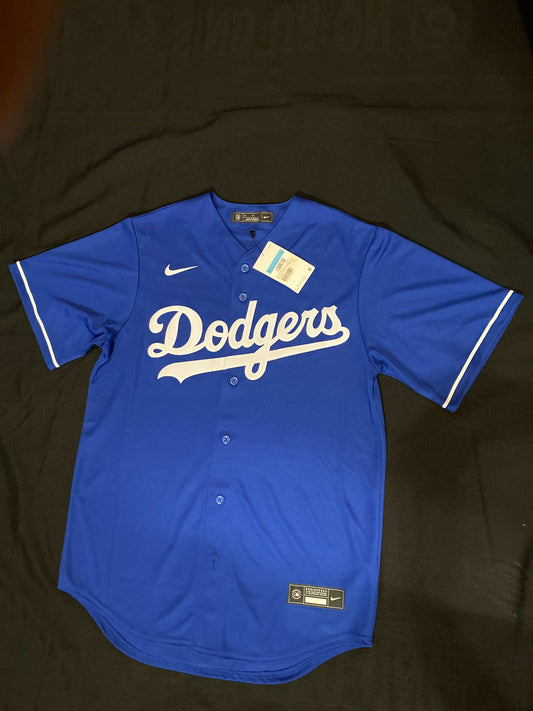 Los Angeles Dodgers Nike MLB #17 Ohtani Genuine Merchandise Authentic Replica Royal Blue Jersey for Men