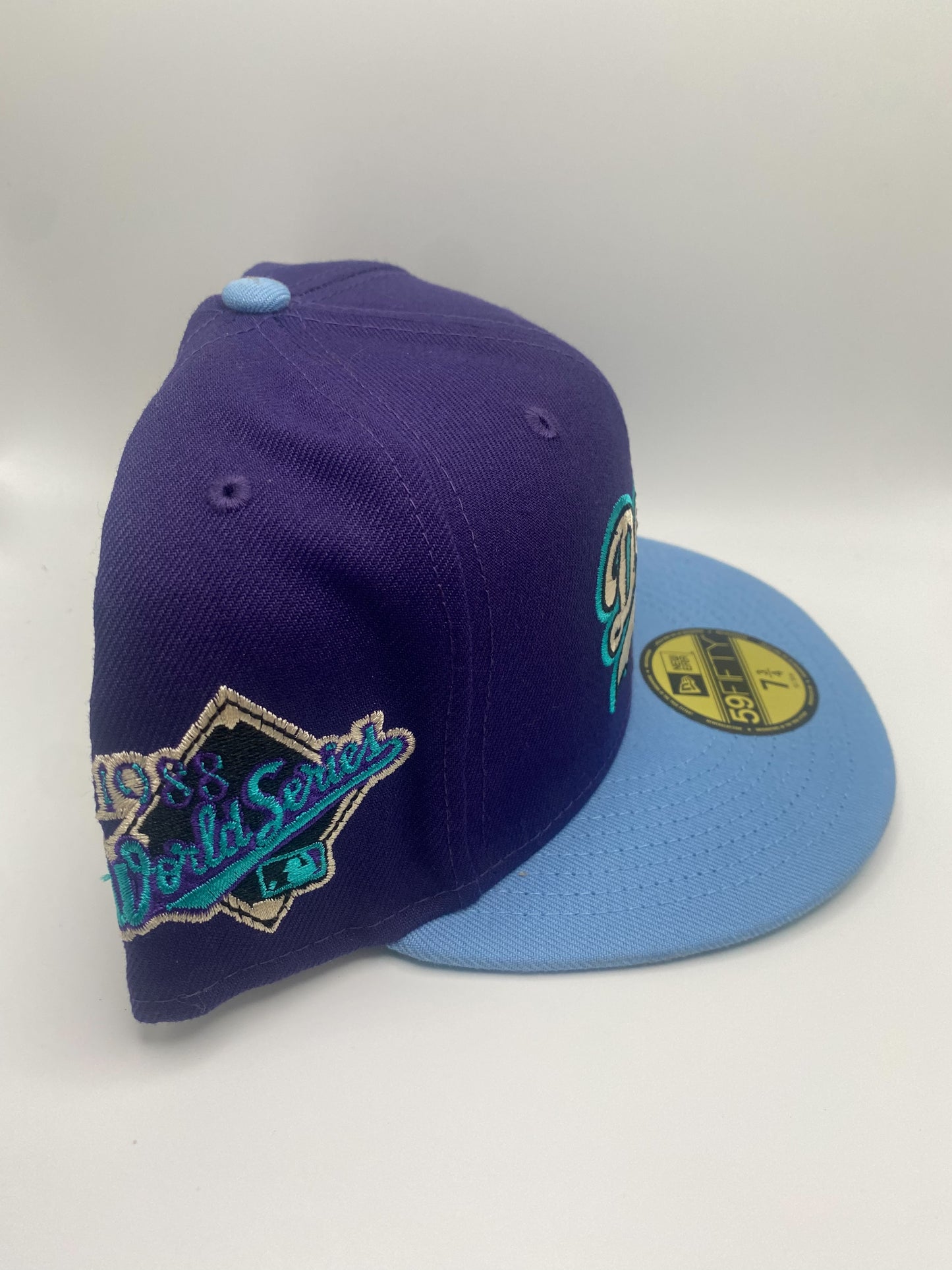 Los Angeles Dodgers MLB 59Fifty New Era Cooperstown Collection 1988 World Series Purple/Sky Blue Fitted Hat