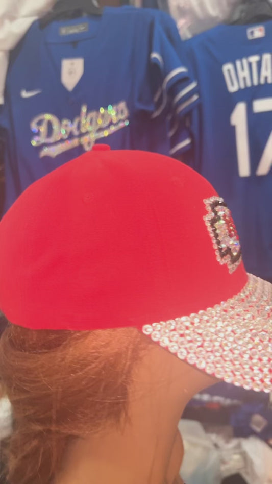 Kansas City Chiefs NFL Team bedazzle Visor Adjustable Hat