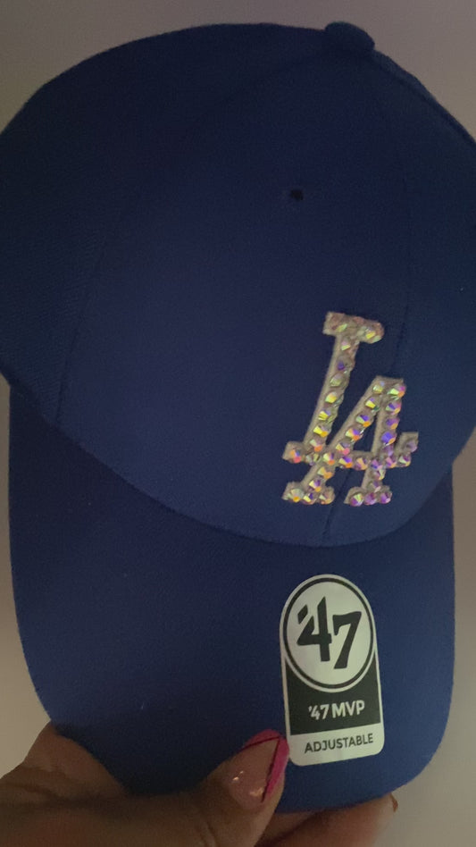 Los Angeles Dodgers Bedazzled Adjustable Hat Royal Blue