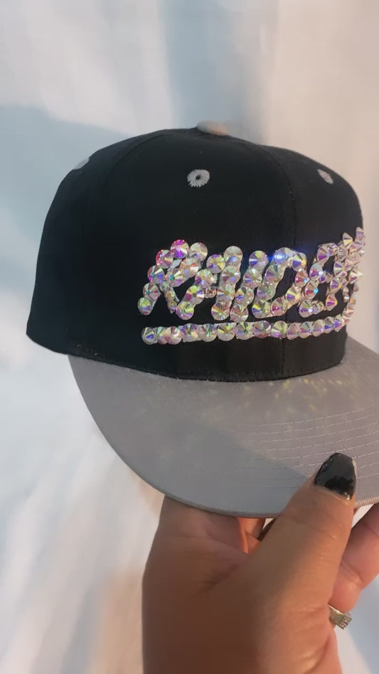 Las Vegas Raiders Bedazzled Front Lettering SnapBack Hat