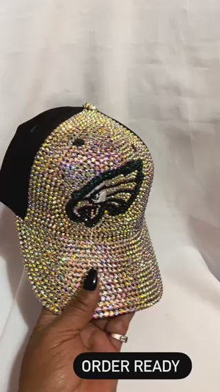 Philadelphia Eagles Front Panel Bedazzled Adjustable Hat