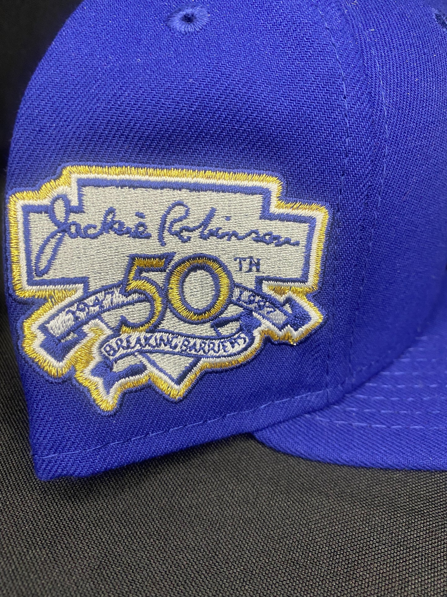 Los Angeles Dodgers MLB Jackie Robinson 50th Anniversary "BREAKING BARRIERS" Fitted Hat