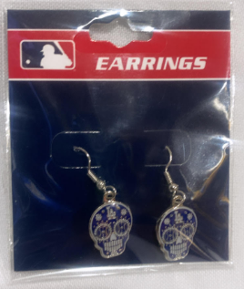 Los Angeles Dodgers MLB Collectible Day of the Death Skull Fish Hook Earring