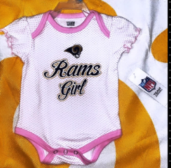 LA Rams Baby Girl Onesie "Rams Girl"