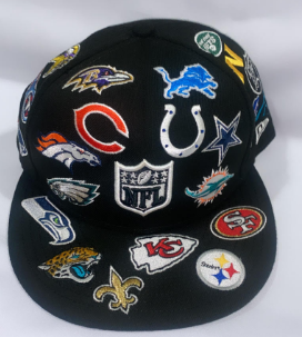 NFL All Teams Logo 59FIFTY Fitted Collection Hat Black