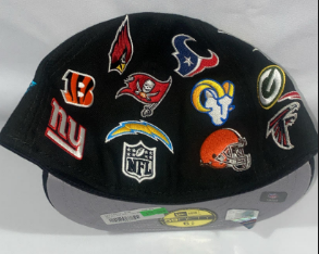 NFL All Teams Logo 59FIFTY Fitted Collection Hat Black