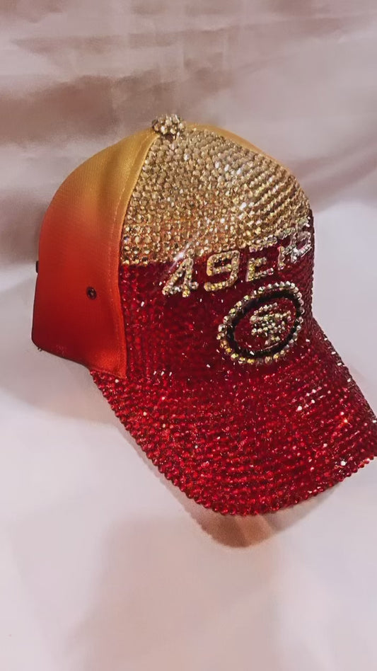 San Francisco 49Ers SF Front Panel Bedazzled Adjustable Hat