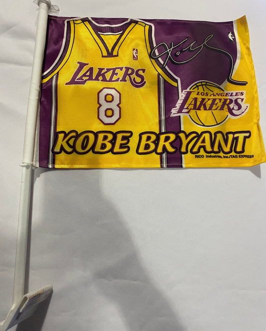 LA Lakers Kobe Bryant #8 Window Car Flag