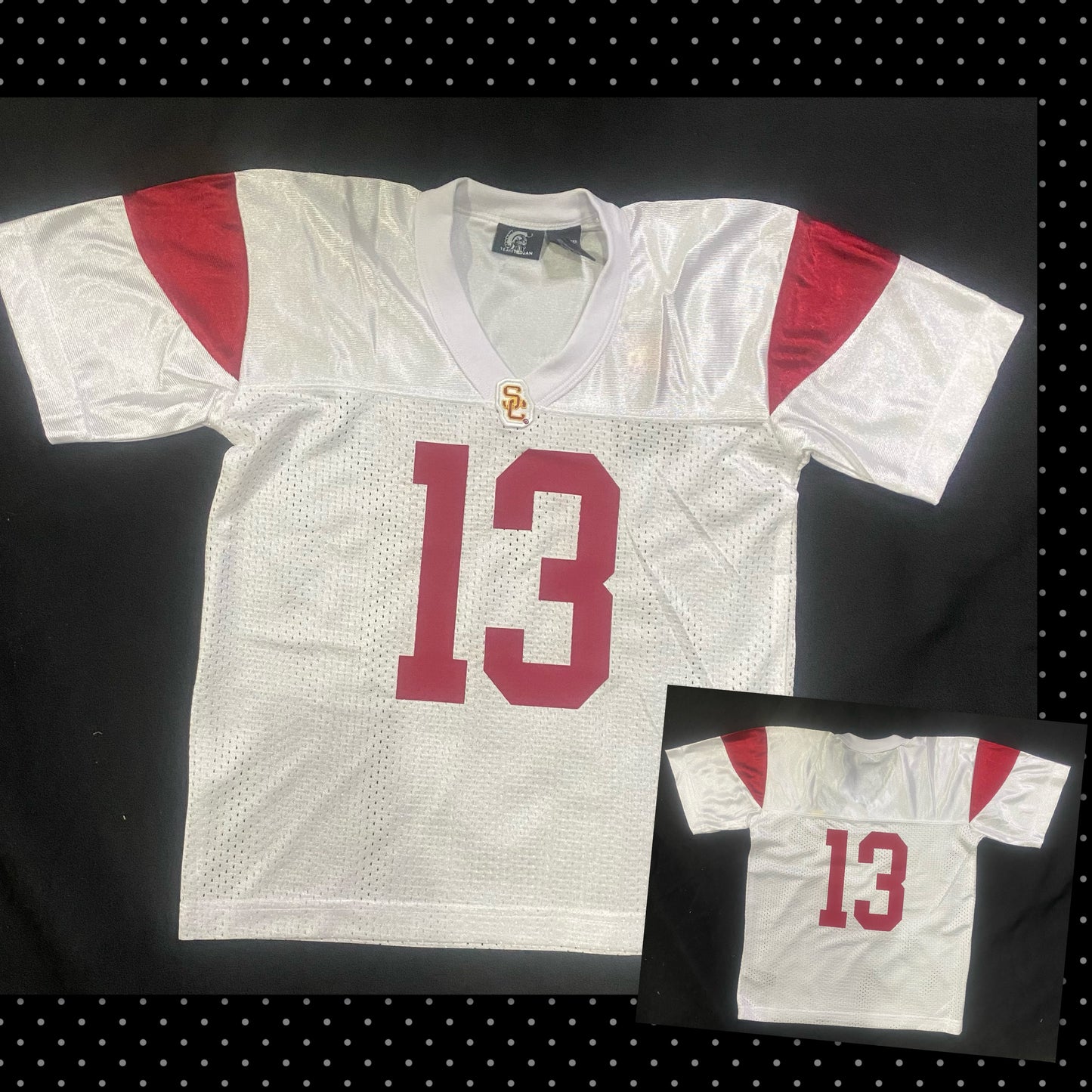 USC Trojans Collegiate Licensed Product #13 Youth White/Cardinal