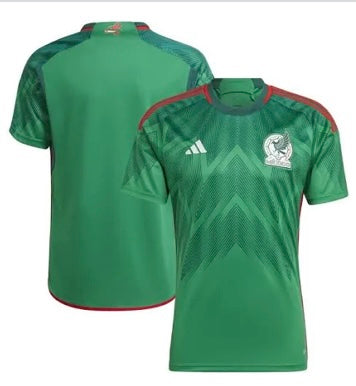 Mens Adidas Green Mexico National Team 2022-2023 Home Blank Replica Jersey