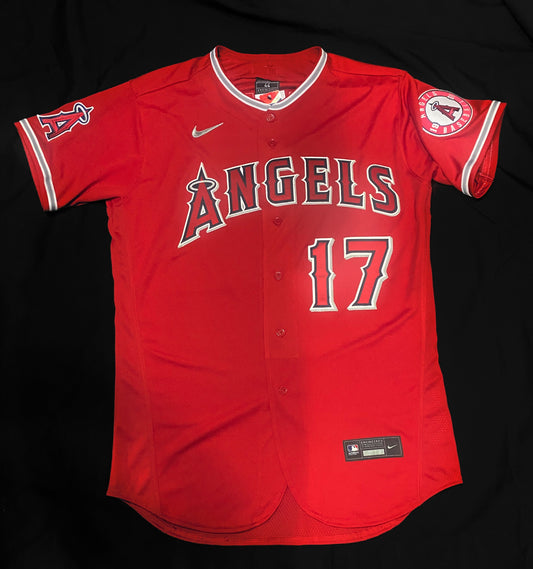 Los Angeles Angels #17 Shohei Ohtani Nike Red Alternate Official Authentic Mens Jersey