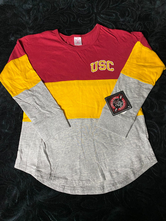 USC Trojans Little Girls T-Shirt with Bling on Logo