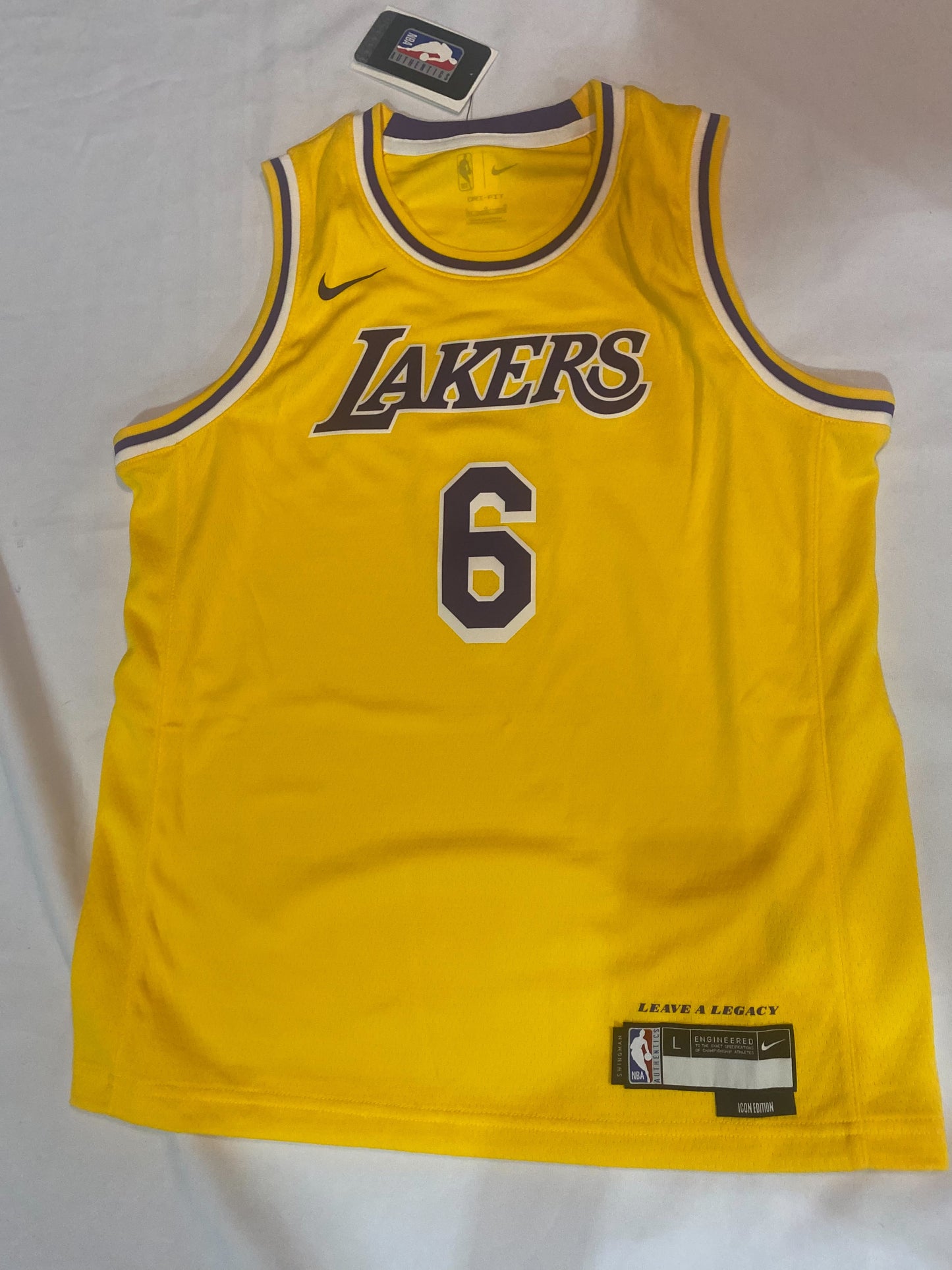 Los Angeles Lakers Nike NBA #6 Lebron James Icon Edition Swingman Youth Jersey