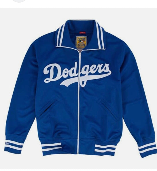 Los Angeles Dodgers Mitchell & Ness 1981 Batting Practice Polyester Royal Blue Jacket for Men