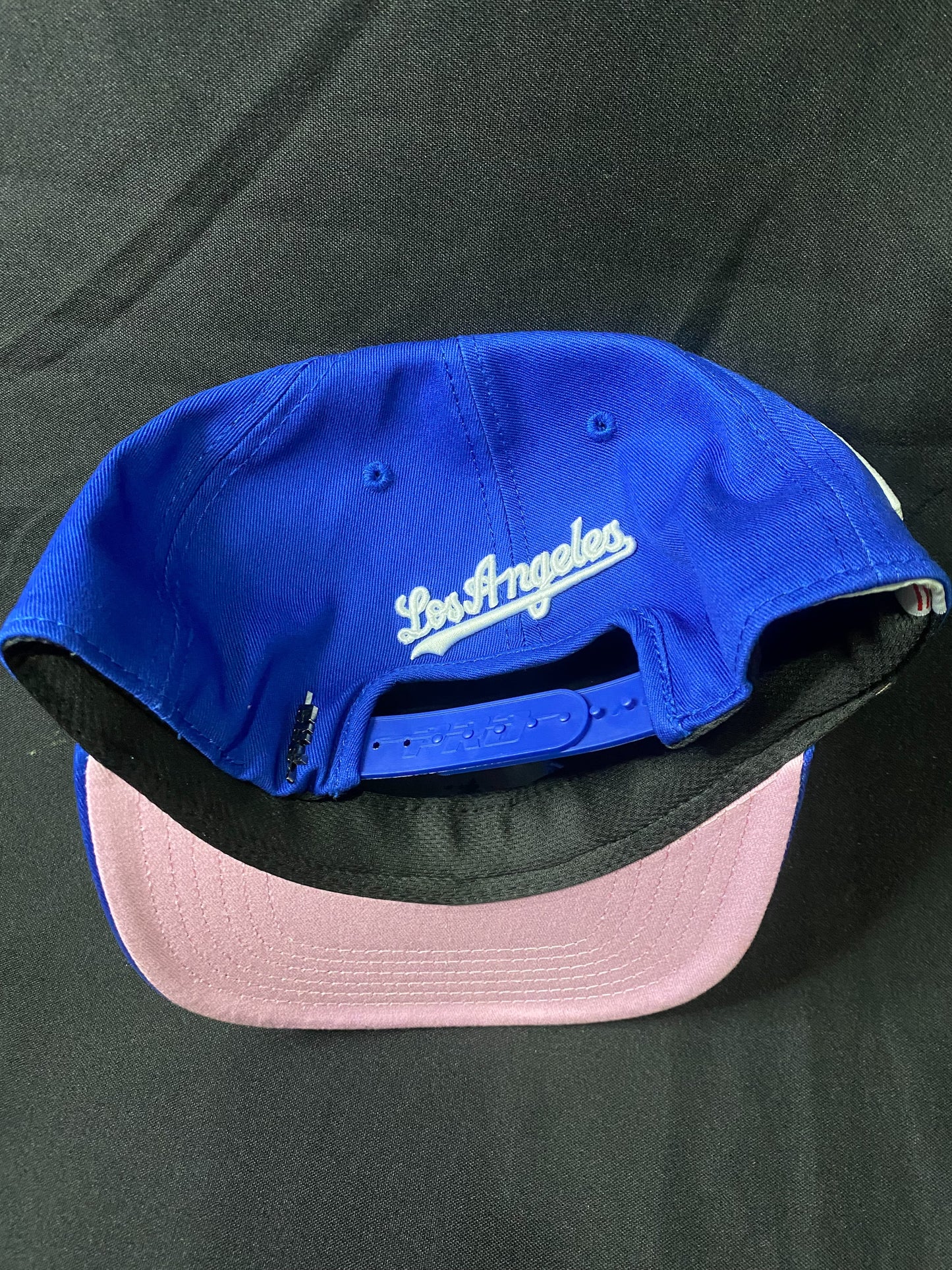 Los Angeles Dodgers Pro Standard World Series 2020 Champions Crown and Trophies Snapback - Royal Blue/Pink Visor